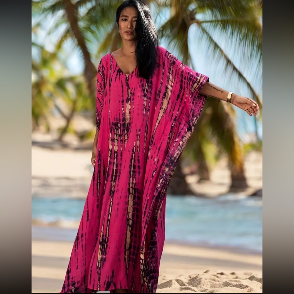 Pink caftan - plus - Picture 7 of 14